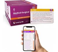 Level Up RN Med-Surg Flash Cards - No Fluff - Only Essential Info for Nursing School - 2024-2025 NCLEX ATI HESI Review LPN Flash Cards (409 Cards)