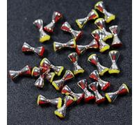 Level Up Your Fly Tying Skills with 10pcs Fly Bait Eyes, Dumbbell Shape, Assorteds 3 2mm/4 0mm/4 8mm(S Yellow)