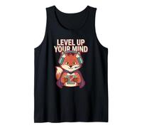 Level Up Your Mind Fox Enthusiast Gam Quote Video Game Gamer Tank Top