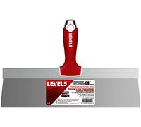 Level5 14" Soft-Grip Stainless Steel Taping Knife Pro-Grade | Metal Hammer End | 5-138