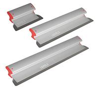 LEVEL5 Skimming Blade Set - 10", 24" & 32" Blades | LEVEL5 | Smoothing/Knockdown Drywall Knife | Extruded Aluminum & European Stainless Steel Construction | High-Impact End Caps | 5-444