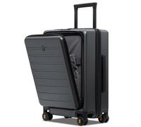 LEVEL8 Carry on Suitcase 20 Inch, Travel Cabin Luggage with Laptop Compartment, PC Hardside 4 Spinner Wheels Silent with TSA Lock for Business (54.5CM, 38L, Grey)