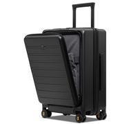 LEVEL8 Carry on Suitcase 20 Inch, Travel Suitcase Cabin Luggage with Laptop Compartment, PC Hardside 4 Spinner Wheels Silent with TSA for Business(54.5CM, 38L,Black)