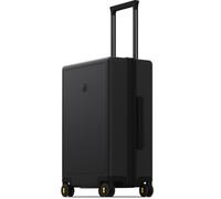LEVEL8 Carry on Suitcase Cabin Luggage 100% PC Trolley Case Micro-Diamond Textured Design with Wheels Lightweight, TSA Approved Hard Shell(55cm, 40L,Black)