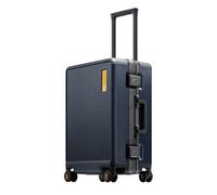 LEVEL8 Zipperless Luggage Carry on Suitcase with Protection Cover - Alluminium Hard Frame 20 Inch Trolley PC Hardside Spinner Suitcase Double TSA for Airline Hegent,Blue