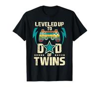 Leveled Up To Dad Of Twins - Twin Dad Father Of Twins T-Shirt