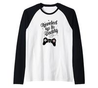 Leveled up to Daddy Father's Day Child Console Raglan Baseball Tee