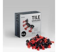 Leveling System Kit 200pcs Reusable Tile Spacers with Wrench, Professional Tile Installation for Floors and Walls Anti-Lippage Tile Leveler Clips, Adjustable T-Pins (Small Reusable Tile levelers)