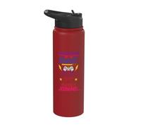 Leveling Up to Daddy Player 1 Player 2 Joining Video Gamer Stainless Steel Insulated Water Bottle
