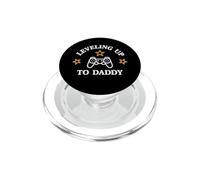 Leveling Up To Daddy - Promoted To Dad Gamer Mens Funny PopSockets PopGrip for MagSafe