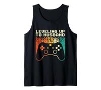 Leveling Up to Husband - Bachelor Party Groom Stag Party Tank Top