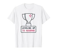 Leveling Up to Husband Cup Design for Groom Value Graphic T-Shirt, Men, White, M