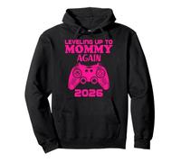 Leveling Up To Mommy Again 2026 Baby Shower Announcement Pullover Hoodie