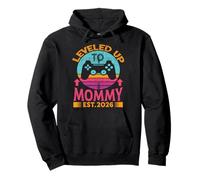 Leveling Up to Mommy Est 2026 First Time Mom 2026 Video Game Pullover Hoodie