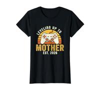Leveling up to Mother est.2026 Value Graphic T-Shirt, Women, Black, M