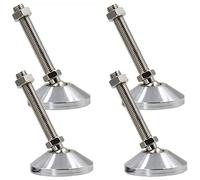 Levelling feet, 4 Heavy Duty Furniture D80 Iron Adjustable Shock Absorbing Rubber Support Feet for Tables, Sofas, Workbenches, Etc(D80 M16*100)