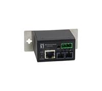 LevelOne RJ45 to ST Fast Ethernet Industrial Media Converter, Multi-Mo