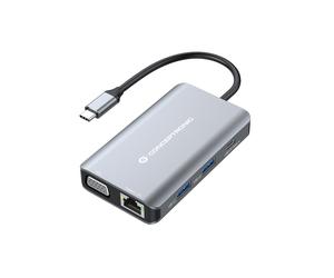 LevelOne Conceptronic DONN21G 7-in-1 USB 3.2 Gen 1 Docking Station; HD