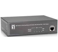 Level One FEP-0511 5-Port Fast Ethernet PoE Switch 65W 802 3at PoE Plus 4 PoE Ou