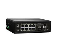 LevelOne IGP-1061 10-Port L2 Managed Gigabit PoE Industrial Switch, 802.3AT/AF/BT PoE, DIN-Rail, -40°C to 75°C