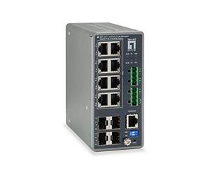 Levelone IgP-1271 - Switch - L3 Lite - Verwaltet - 8 x 10/100/1000 (poe+) + 4 x Gigabit SFP - An DiN-Schiene Montierbar - Poe+ (240 W) - DC Power (ig