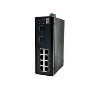 LevelOne IGU-1071 10-Port L2 Plus Managed Gigabit Industrial Switch, 8X 1GbE RJ45, 2X 1/2.5GbE SFP, DIN Rail, -40°C to 75°C
