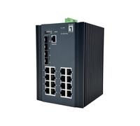 LevelOne IGU-2071 20-Port L2 Plus Managed Gigabit Industrial Switch, 16x 1GbE RJ45, 4X 1/2.5GbE SFP, DIN Rail, -40°C to 80°C