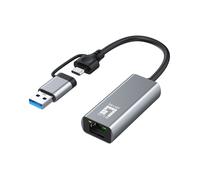 LevelOne USB-0423 2.5 Gigabit Ethernet 2-in-1 USB-C/A Network Adapter