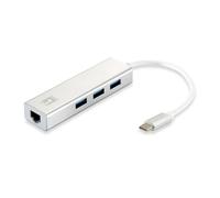 LevelOne USB-0504 Adapter 4 Port 3 x USB-C 3.0, 1 x GE Port
