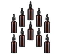 Levemolo 10 Pcs 10ml Coffee Glass Dropper Bottles with Leak-proof Design and Good Air-tightness, Reusable Medicine Storage Bottles for Travel and Essential Oils