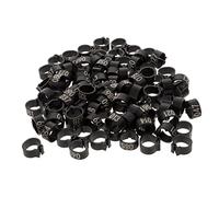 Levemolo 100pcs Digital Foot Ring Pigeon Leg Band Plastic Numbered Identify Clip Rings Birds Supplies for Poultry