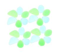 Levemolo 100pcs Glow Pebbles Fluorescent Glow Stones for Garden Fish Tank Aquarium Walkway Plant Pots Durable Water Resistant Decorative Rocks Mixed Color