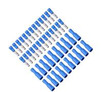 Levemolo 100pcs Insulated Male Female Bullet Wire Terminals Connector Kit Blue Quick Splice Crimp Connectors Set for Automotive Wiring with Plastic Case Mm²