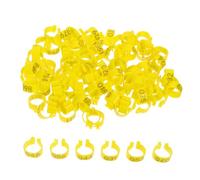 Levemolo 100pcs Pigeon Leg Bands Bright Identification for Racing Pigeons and Other Birds Easy to Use Poultry Management Supplies