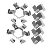Levemolo 100Pcs Stainless Steel Greenhouse Z Clips Glass Pane Fixing Clamps Weather Resistant Plant Protection Accessories for Greenhouse Windows and Doors