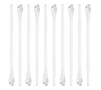 Levemolo 10pc Eyeglass End Tips Glasses Ear Cushion Anti-slip Flexible Plastic Temple Protectors for Glasses Temple Daily Wear Adults 2.91x0.16x0.06in