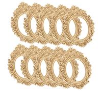 Levemolo 10pcs Baroque Frame Vintage Oval-shaped Resin Miniature Photo Frames for Small Decor and Phone Case Decor Decorative and Not Easy to Break