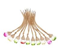 Levemolo 10pcs Car Hanging Perfume Bottle Air Freshener Diffuser Small and Light Glass Bottles with Hanging Feature Stylish Auto Decor with Fine Workmanship and Good Random Color