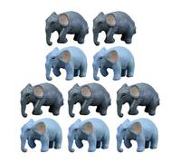 Levemolo 10pcs Elephant Cake Topper Miniature Figurines in Realistic Shape Made of Waterproof Pvc for DIY Micro-landscapes and Bedtime Storytelling Fine Workmanship and Adorable Design