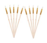 Levemolo 10pcs Gardening Pollinator Vegetable Brush Wood and Wool Material, Beige Colour, Versatile Application and Easy to Use for Greenhouses and Garden