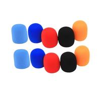 Levemolo 10pcs Mic Cover Ktv Microphone Covers Fall Pop-up Net for Interviews and Stage Performances Random Color