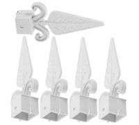 Levemolo 10Pcs Pointed Fence Finials Plastic Fence Post Caps Decorative Gate Tops Replacement