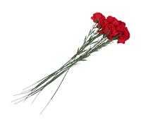 Levemolo 10pcs Red Artificial Carnation Flowers Fake Realistic Faux Carnations for Home Vase Decoration Wedding Bouquets Mother’s Day Floral Props