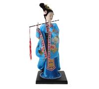 Levemolo 12-Inch Chinese Historical Character Silk Puppet Doll, Traditional Embroidered Silk Figurine Collectible, Miniature Peking Opera Costume Doll for Festival