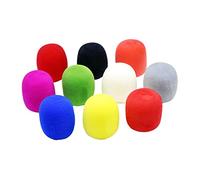 Levemolo 12-Pack Microphone Windscreen Covers Soft Foam Mic Covers for KTV Home Use Compatible Headset and Handheld Microphones Reduces Wind Noise and Plosives Random Color