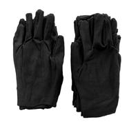 Levemolo 12 Pairs Black Cotton Safety Work Gloves Thin M Size Labour Protection Knit Hand Gloves for Painters and Industrial Use Comfortable for Men