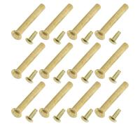 Levemolo 12 Sets Folding Fan Fasteners Kit with Stainless Steel Shaft Rivets and Nuts 27mm Gold-Tone Nail Structure for Bamboo Folding Fans for DIY Maintenance and Home Repairs