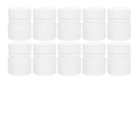 Levemolo 12pcs Hdpe Solid Jar Bottles Medicine Bottles Caps Sealing Travel Organizer Small Empty Caps Carrying Container
