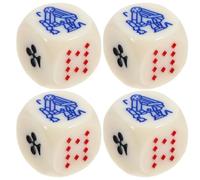 Levemolo 15pcs Acrylic Poker Dice Set 16mm Smooth Ivory- Liars Dice Prop for Party Board Game Accessories