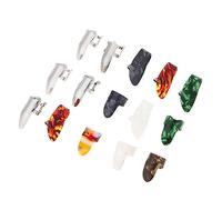 Levemolo 15pcs Guitar Pick Set Metal Plectrum Thumb Picks Index Finger Plectrum for Guitar Accessories for Stringed Instruments Practice and Performance